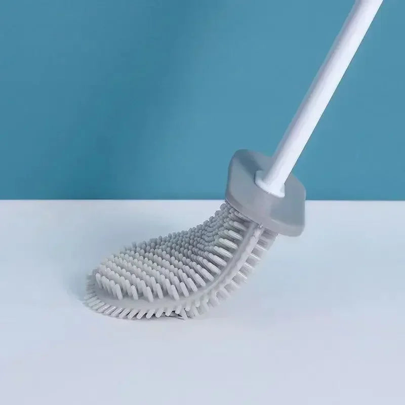 Wall-mounted toilet brush with drainable base, no drilling required - vue 3 sur 9