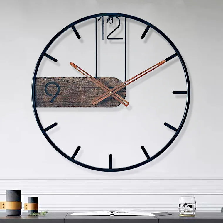 Nordic design creative iron hanging clock
