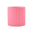 ceramic flower pot vertical lines for indoor plants