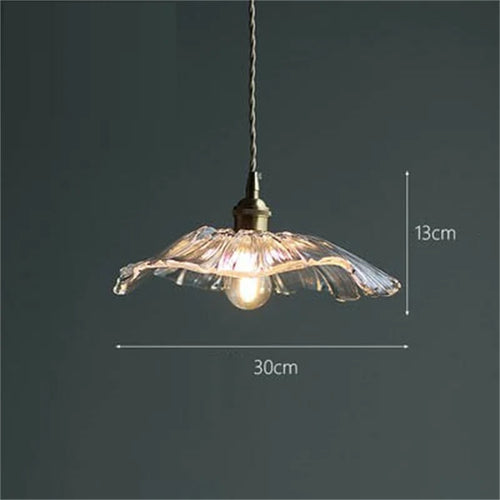 suspension rétro en laiton verre forme fleur décoration maison - vue 10 sur 11