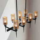 Nordic retro industrial LED chandelier for restaurant and bar decor