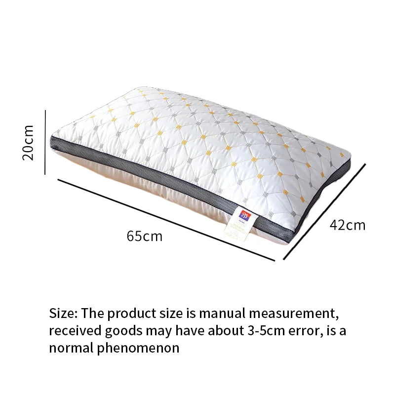 Full Sky Star Embroidered Fiber Pillow Core for Neck Protection, Quick Rebound, Not Easy to Deform, Not Collapse - vue 4 sur 7
