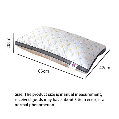Full Sky Star Embroidered Fiber Pillow Core for Neck Protection, Quick Rebound, Not Easy to Deform, Not Collapse - vue 5 sur 7
