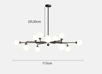 Modern glass pendant chandelier for home decor