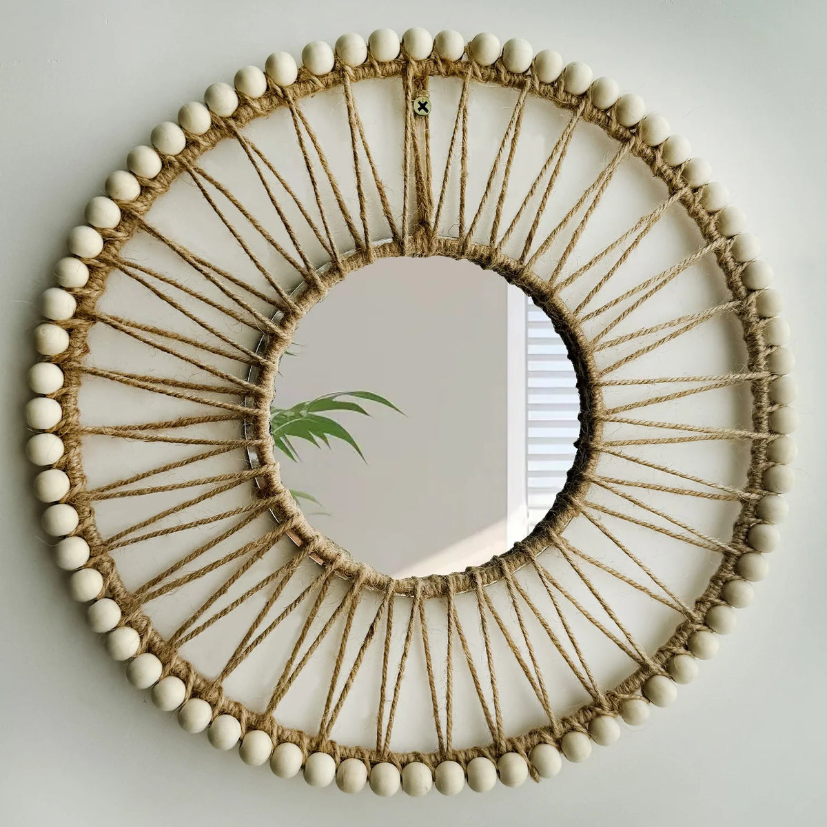 miroir décoratif nordique tissé à la main pour intérieur élégant - vue 7 sur 7