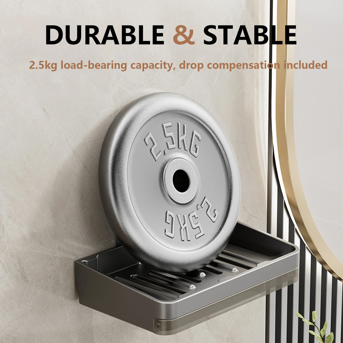 wall mount for soap dish and bathroom accessories - vue 3 sur 14