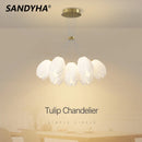 Modern tulip chandelier sandyha LED hanging lamp