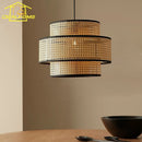 Japanese zen style decorative rattan pendant light