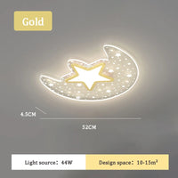Romantic moon and starry sky ceiling light for children