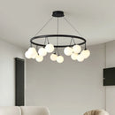 Modern glass LED chandelier for interior decoration