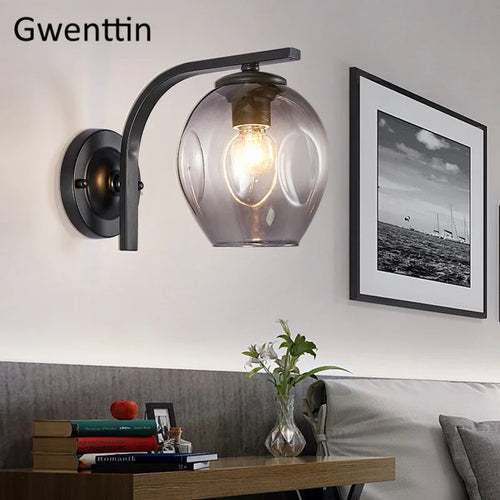 Modern bubble stained glass wall light for interior decoration - vue 5 sur 15