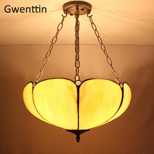 Tiffany stained glass chandelier for interior decoration - vue 4 sur 10