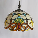 Handmade tiffany glass pendant light nordic peacock style