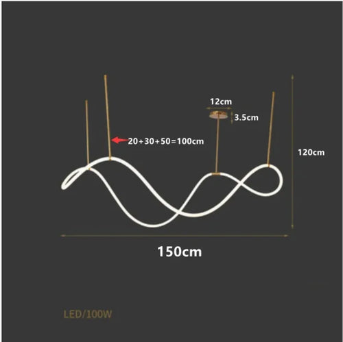 Nordic designer LED dimmable chandelier for indoor use