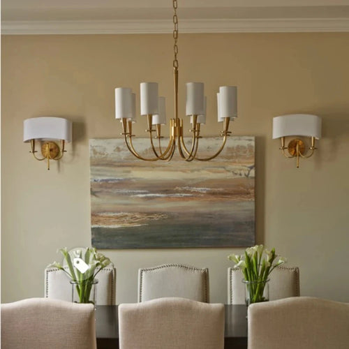 Nordic American rural copper chandelier - vue 3 sur 13