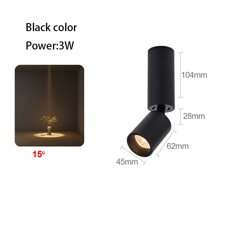 Adjustable angle LED spotlight for optimal ambient lighting - vue 11 sur 19