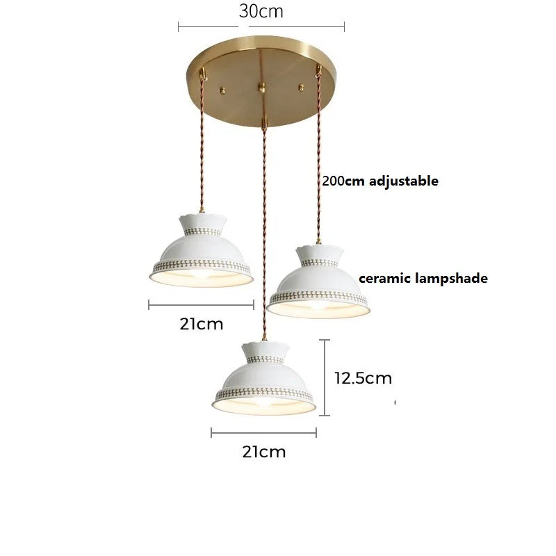 Modern ceramic flower pendant light - vue 11 sur 30