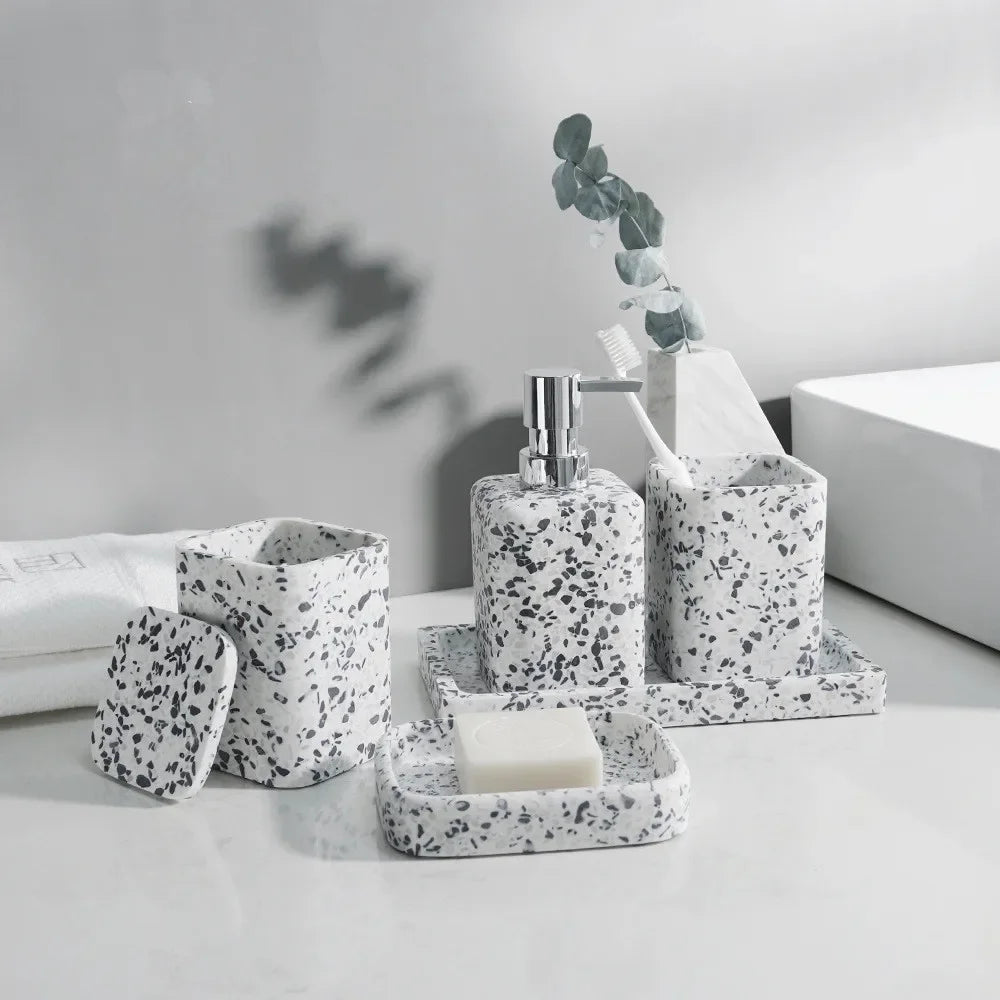 natural stone soap dispenser for decorative bathroom