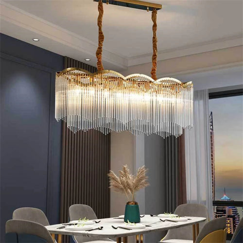 Modern luxury crystal chandelier for interiors - vue 5 sur 10
