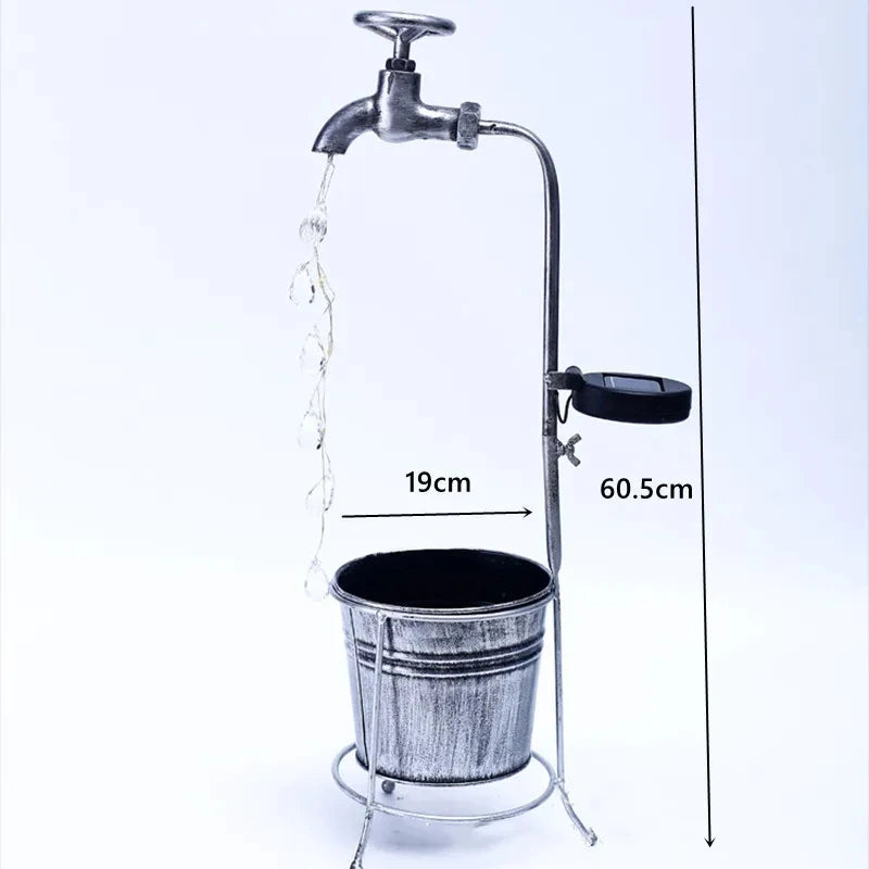 Solar watering tap lights for outdoor garden decor - vue 6 sur 10
