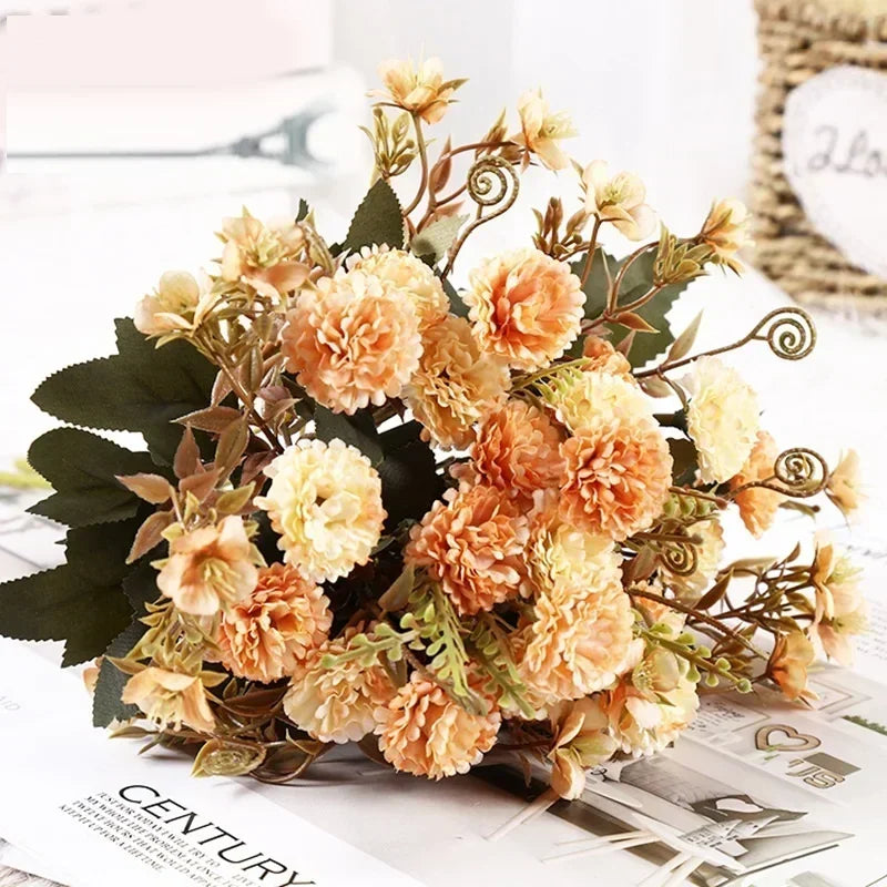 Artificial silk lilac bouquet for floral decor - vue 6 sur 12