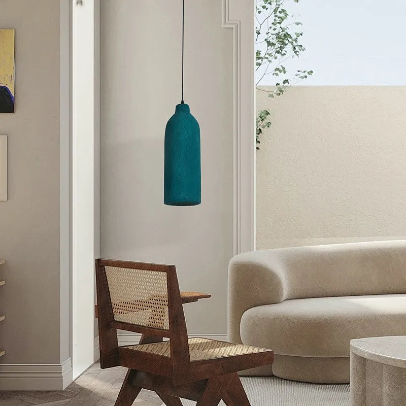 Creative wabi sabi LED pendant light for restaurant and home cement design