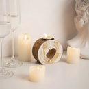 Romantic wooden heart candle holder for valentine's day