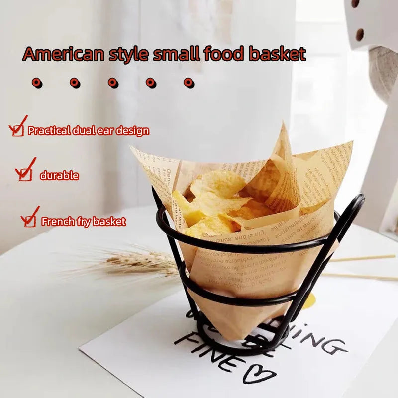 Snack and fried food storage basket