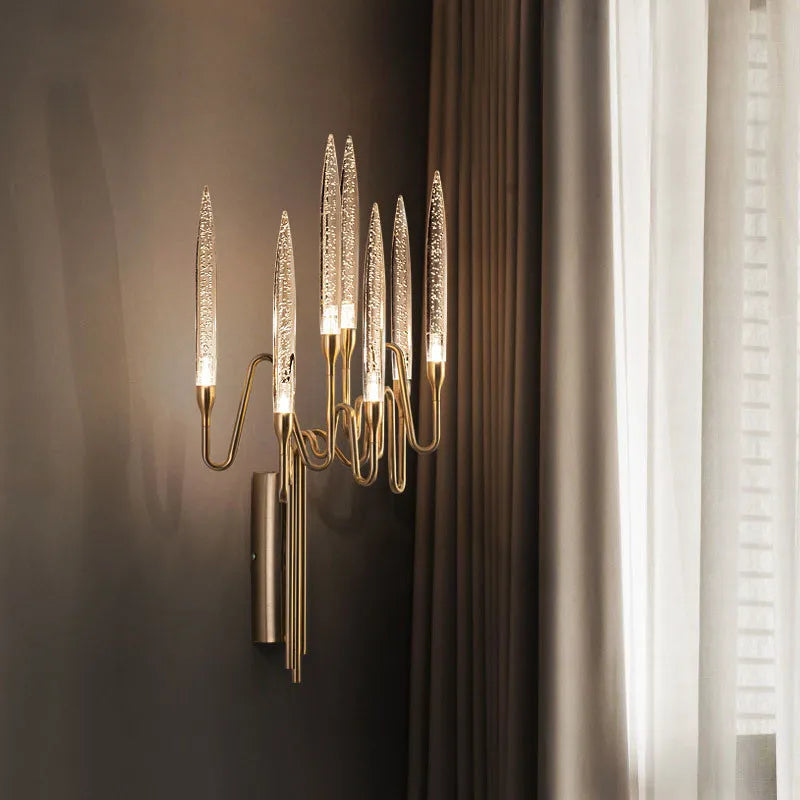 Bauhaus luxury crystal wall light for modern interiors - vue 5 sur 7