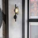 Nordic clear glass and gold metal wall light for multiple spaces