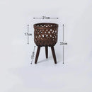 Hand-woven rattan flower pot for green plants