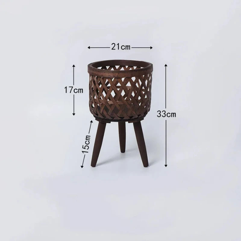Hand-woven rattan flower pot for green plants - vue 11 sur 12