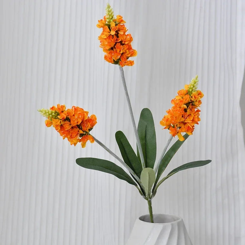 Artificial lavender silk flower stems for interior decoration