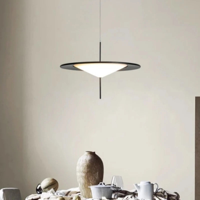 Artistic acrylic pendant light for various spaces with adjustable wire