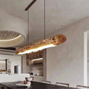 Black walnut pendant light for dining table