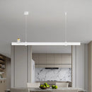 Modern minimalist LED pendant in black brushed steel