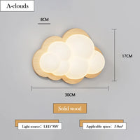 Decorative cloud wall light for children's bedroom
