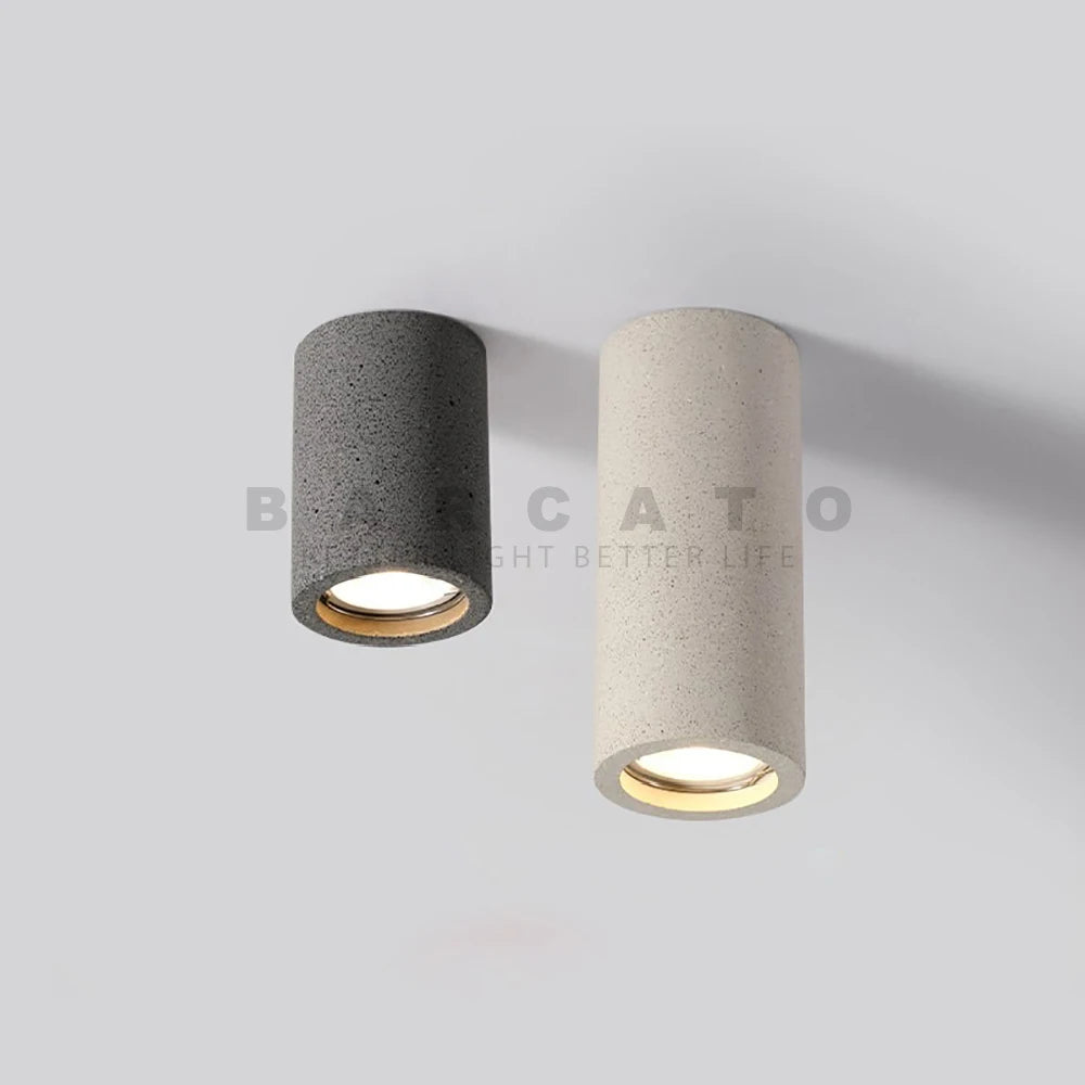 Minimalist industrial surface mounted cement spotlight GU10 LED for living room, hallway, kitchen, corridor
