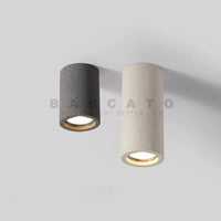 Minimalist industrial surface mounted cement spotlight GU10 LED for living room, hallway, kitchen, corridor