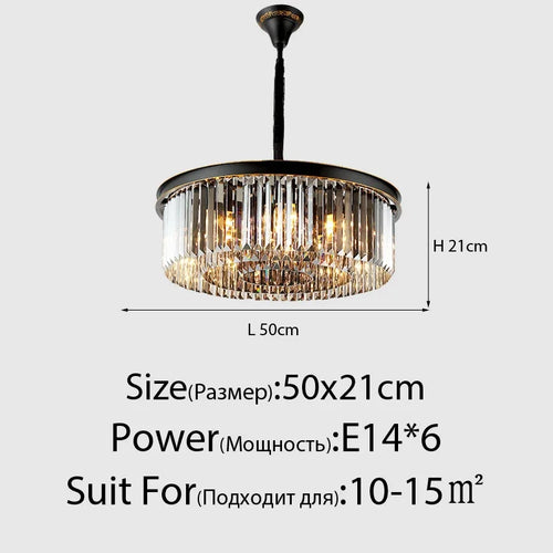 Modern crystal chandelier nordic vintage style for elegant interiors - vue 19 sur 21
