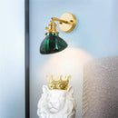 Nordic brass and glass wall light for decorative interiors