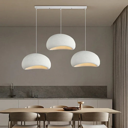 Japanese wabi-sabi pendant light, simple design for interiors - vue 4 sur 30
