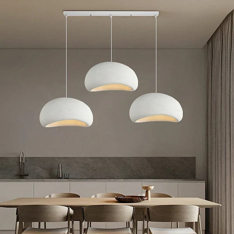 Japanese wabi-sabi pendant light, simple design for interiors - vue 3 sur 30