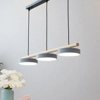 Nordic solid wood chandelier with integrated LED