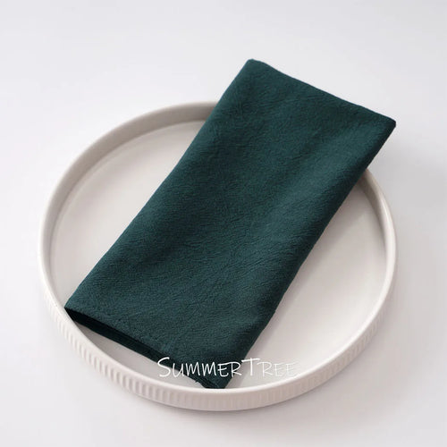 Washed cotton vintage-style napkin set