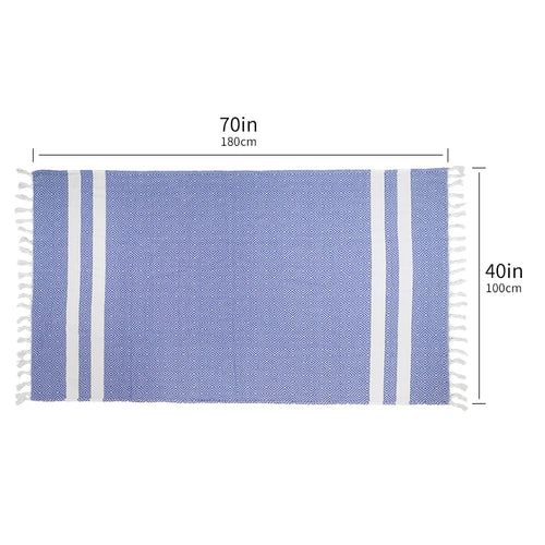 Serviette de plage turque coton motif imprime 180cm - vue 8 sur 7