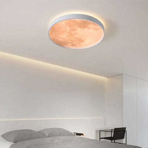 Modern creative LED moon ceiling light - vue 4 sur 14