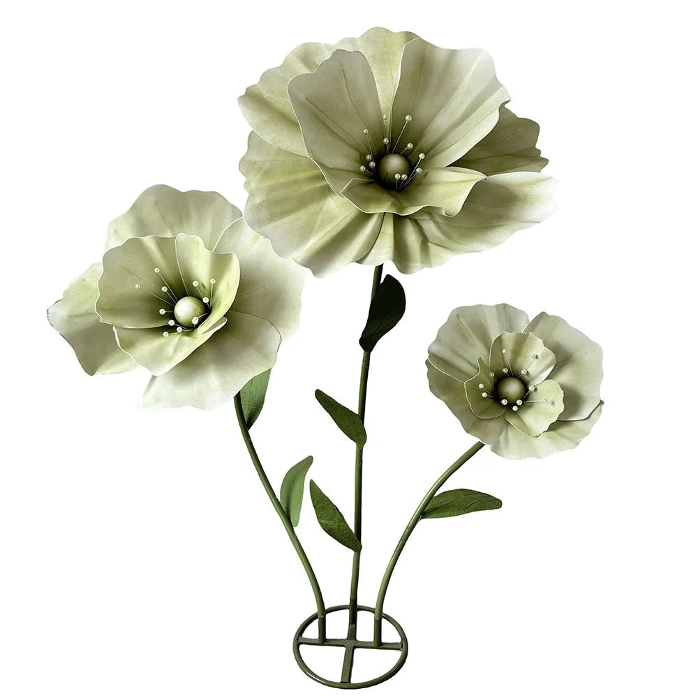 Giant artificial poppy flower set for wedding decoration stage