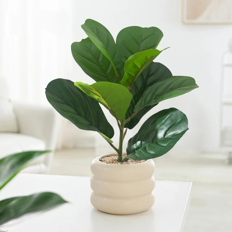 Artificial ficus plant with banyan leaves for garden or office decoration - vue 4 sur 6