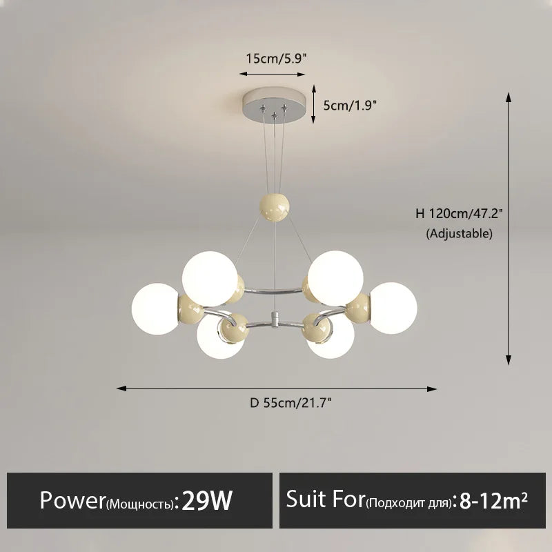 Modern decorative pendant chandelier for the home - vue 20 sur 21